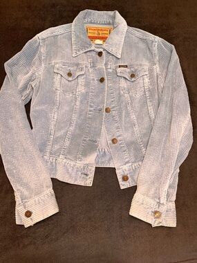 Diesel Industry Light Blue Corduroy Trucker Jacket size M